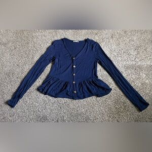 Long sleeved blue top in size small
